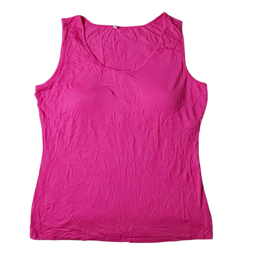 Women's Size XL Soft Stretch Built-In Bra Lightweight Tank Top FREE SHIPPING